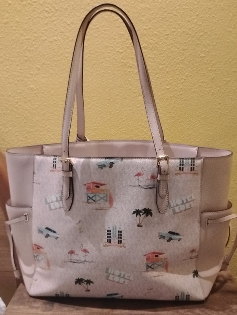 Limited Ed Michael Kors Gilly Large Drawstring Travel Tote light powder blush - Picture 12 of 17